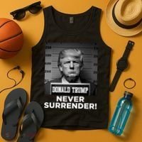 Trump Never Surrender 2024 Mugshot Tank Top thumb 4
