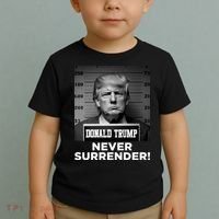 Trump Never Surrender 2024 Mugshot Toddler T-Shirt thumb 2