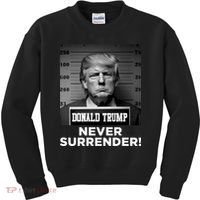 Trump Never Surrender 2024 Mugshot Kids Sweatshirt thumb 0