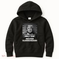 Trump Never Surrender 2024 Mugshot Kids Hoodie thumb 0