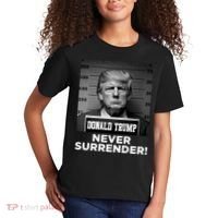 Trump Never Surrender 2024 Mugshot Kids T-Shirt thumb 2