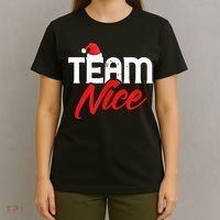 Team Nice Shirt Funny Couple Matching Outfit Team Naughty TShirt T-Shirt thumb 4