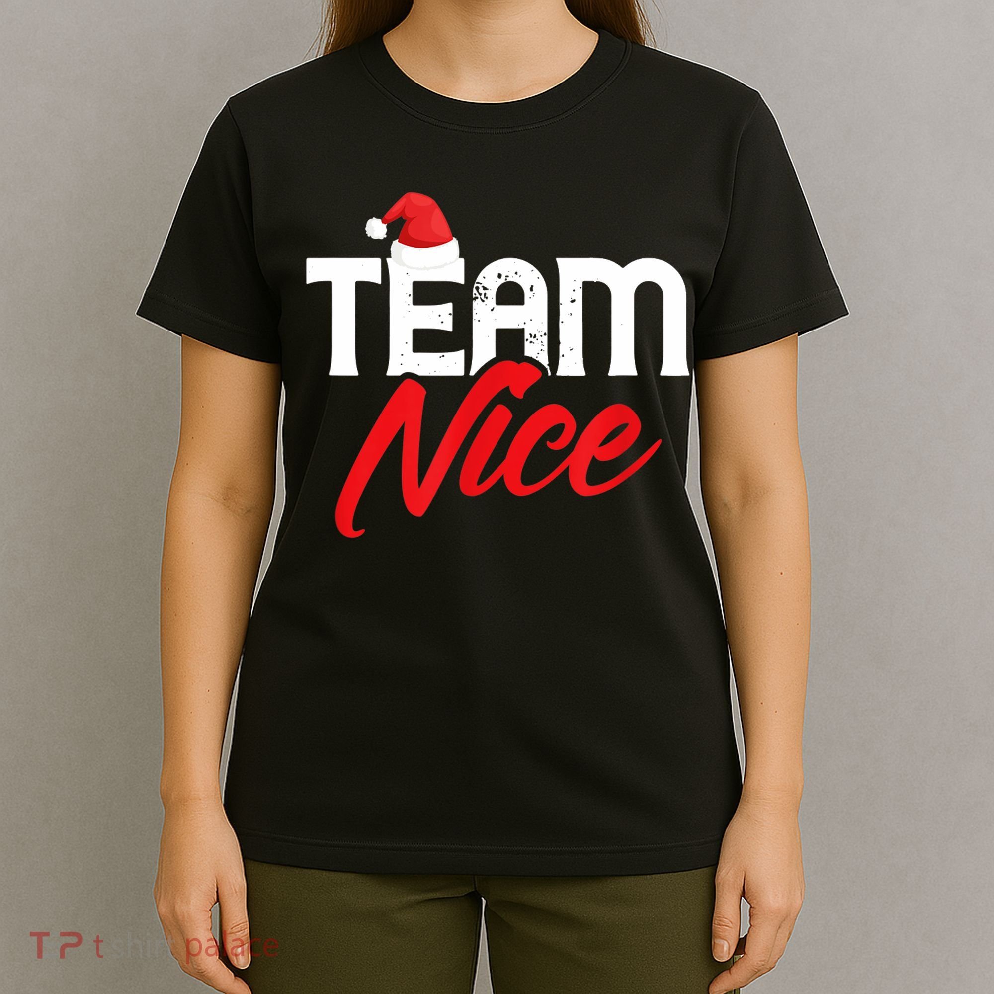 Team Nice Shirt Funny Couple Matching Outfit Team Naughty TShirt T-Shirt