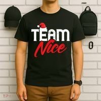 Team Nice Shirt Funny Couple Matching Outfit Team Naughty TShirt T-Shirt thumb 6