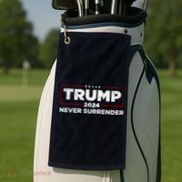 Trump Never Surrender 2024 Golf Towel thumb 2
