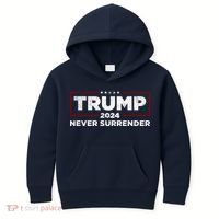 Trump Never Surrender 2024 Kids Hoodie thumb 0