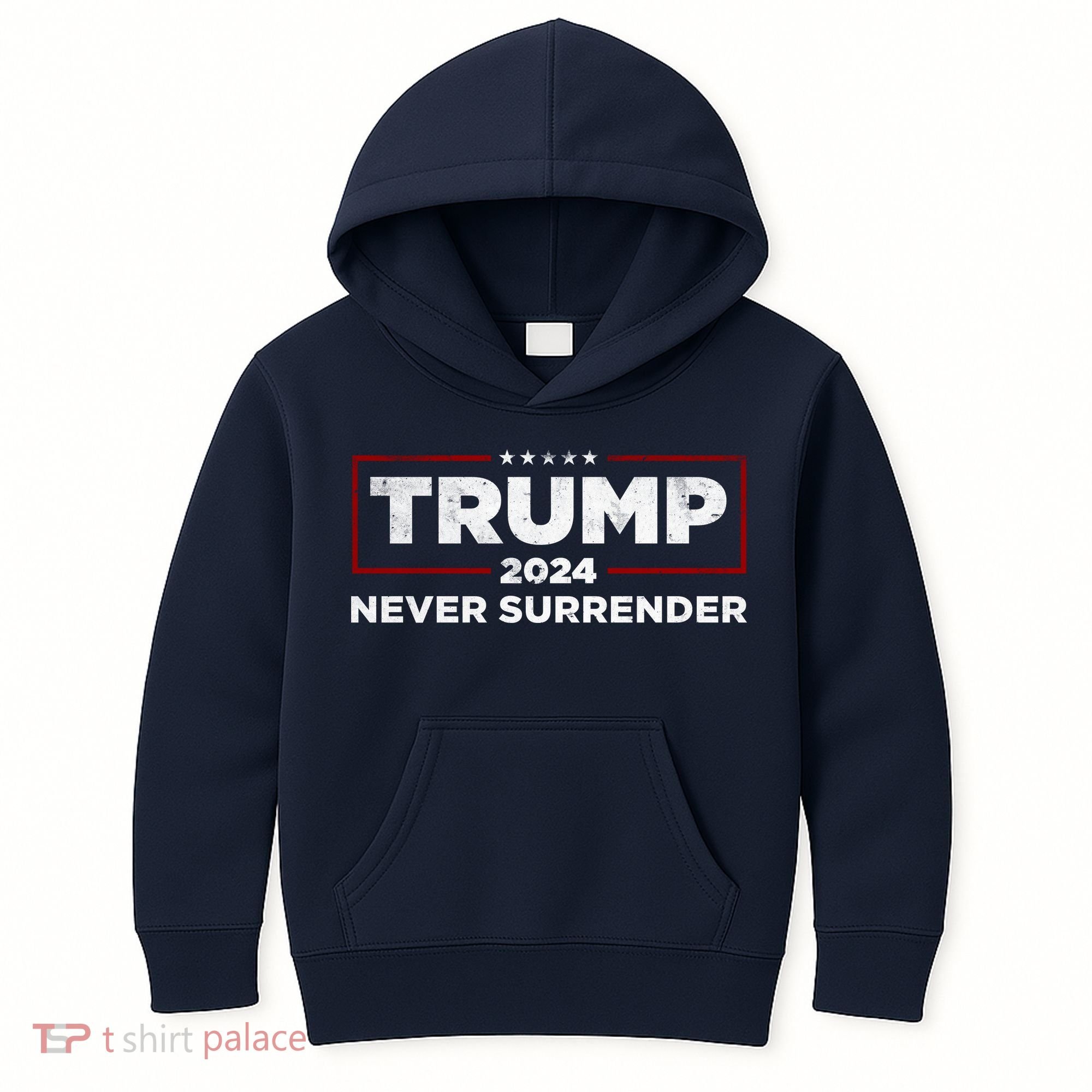 Trump Never Surrender 2024 Kids Hoodie
