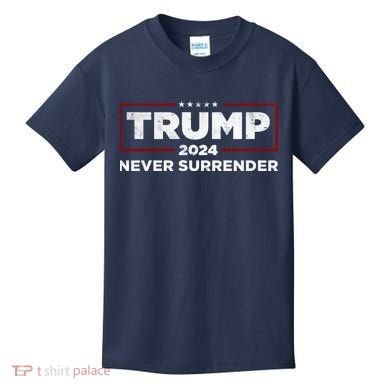 Trump Never Surrender 2024 Kids T-Shirt