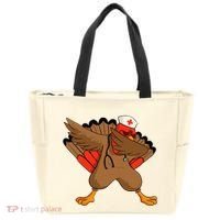 Turkey Nurse Stethoscope Thanksgiving Nurse Turkey Tote Bag thumb 0