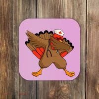 Turkey Nurse Stethoscope Thanksgiving Nurse Turkey Coaster thumb 0