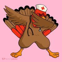 Turkey Nurse Stethoscope Thanksgiving Nurse Turkey Coaster thumb 2
