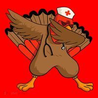 Turkey Nurse Stethoscope Thanksgiving Nurse Turkey Santa Hat thumb 1