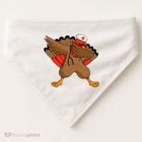 Turkey Nurse Stethoscope Thanksgiving Nurse Turkey USA-Made Doggie Bandana thumb 0