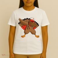 Turkey Nurse Stethoscope Thanksgiving Nurse Turkey T-Shirt thumb 4