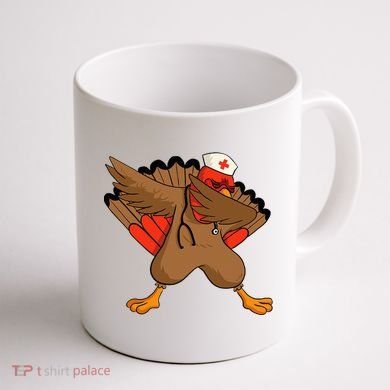Turkey Nurse Stethoscope Thanksgiving Nurse Turkey Coffee Mug back