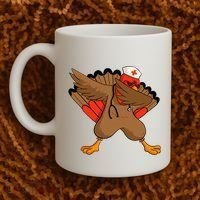 Turkey Nurse Stethoscope Thanksgiving Nurse Turkey Coffee Mug thumb 2