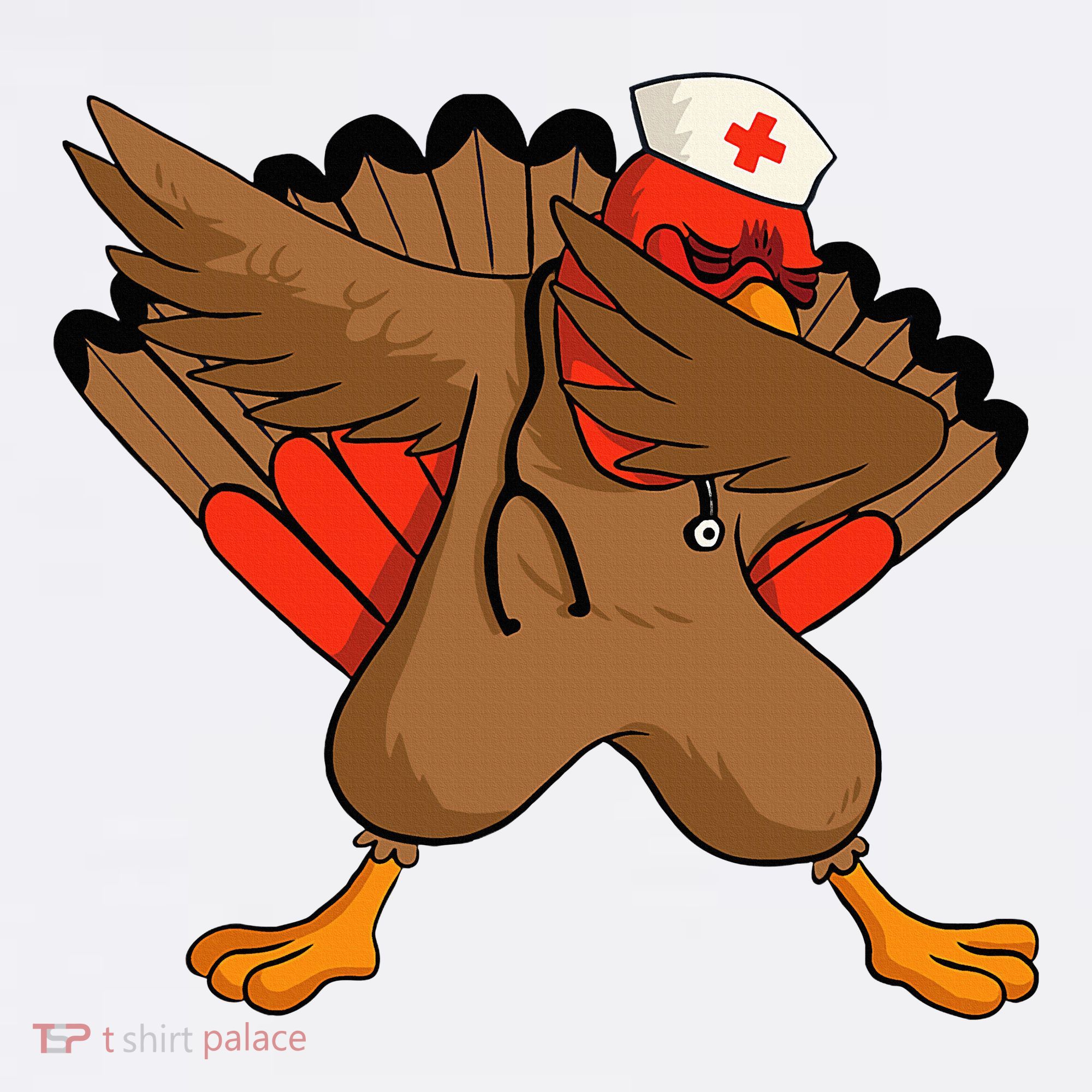 Turkey Nurse Stethoscope Thanksgiving Nurse Turkey Women's Hoodie