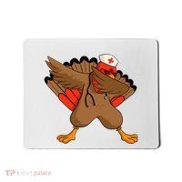 Turkey Nurse Stethoscope Thanksgiving Nurse Turkey Mousepad thumb 0