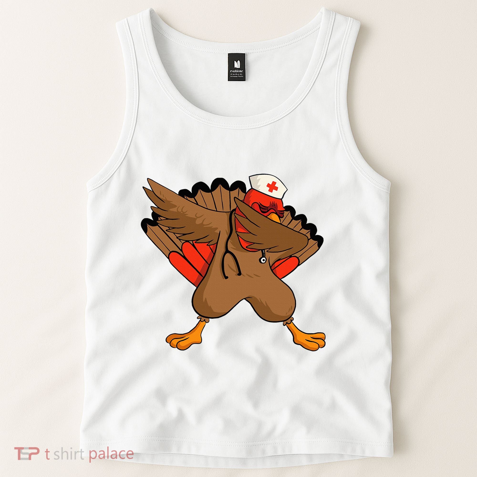 Turkey Nurse Stethoscope Thanksgiving Nurse Turkey Tank Top