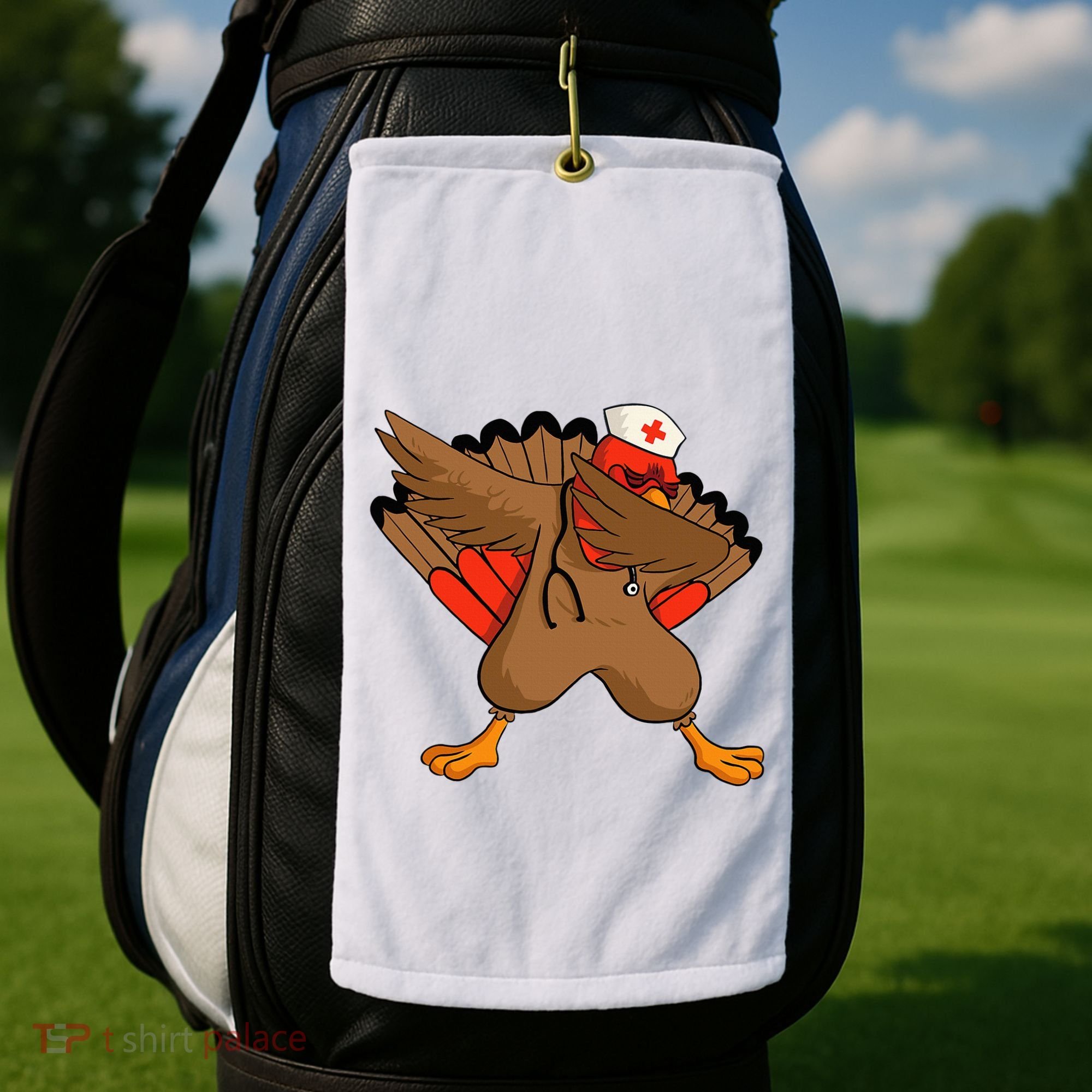 Turkey Nurse Stethoscope Thanksgiving Nurse Turkey Golf Towel