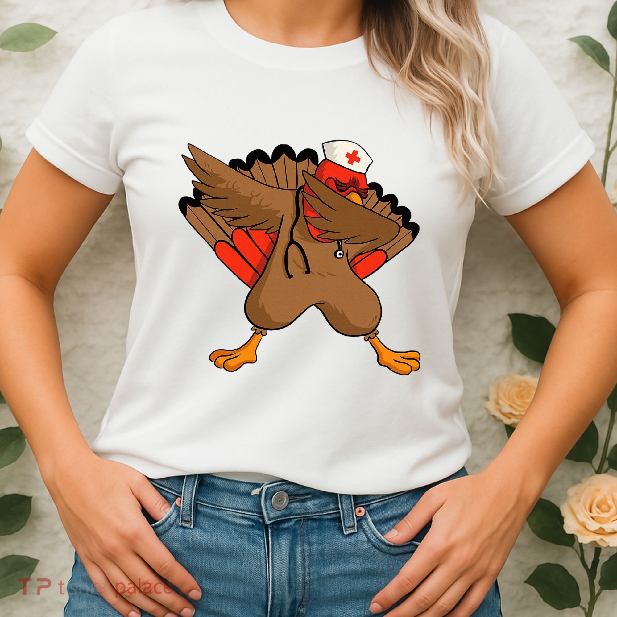 Turkey Nurse Stethoscope Thanksgiving Nurse Turkey Women's T-Shirt