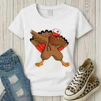 Turkey Nurse Stethoscope Thanksgiving Nurse Turkey Women's T-Shirt thumb 3