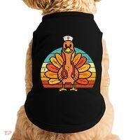 Turkey Nurse Stethoscope Thanksgiving Fall Scrub Top Doggie Tank thumb 0