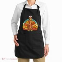 Turkey Nurse Stethoscope Thanksgiving Fall Scrub Top Apron thumb 2