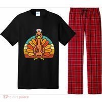 Turkey Nurse Stethoscope Thanksgiving Fall Scrub Top Pajama Set thumb 0