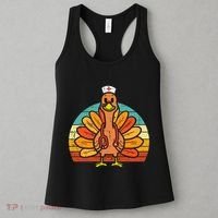 Turkey Nurse Stethoscope Thanksgiving Fall Scrub Top Women's Tank Top thumb 3