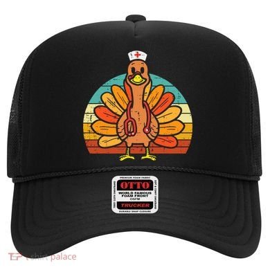 Turkey Nurse Stethoscope Thanksgiving Fall Scrub Top Hat