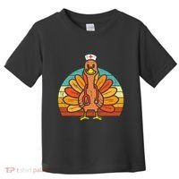 Turkey Nurse Stethoscope Thanksgiving Fall Scrub Top Toddler T-Shirt thumb 0