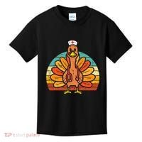 Turkey Nurse Stethoscope Thanksgiving Fall Scrub Top Kids T-Shirt thumb 0