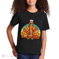 Turkey Nurse Stethoscope Thanksgiving Fall Scrub Top Kids T-Shirt thumb 2