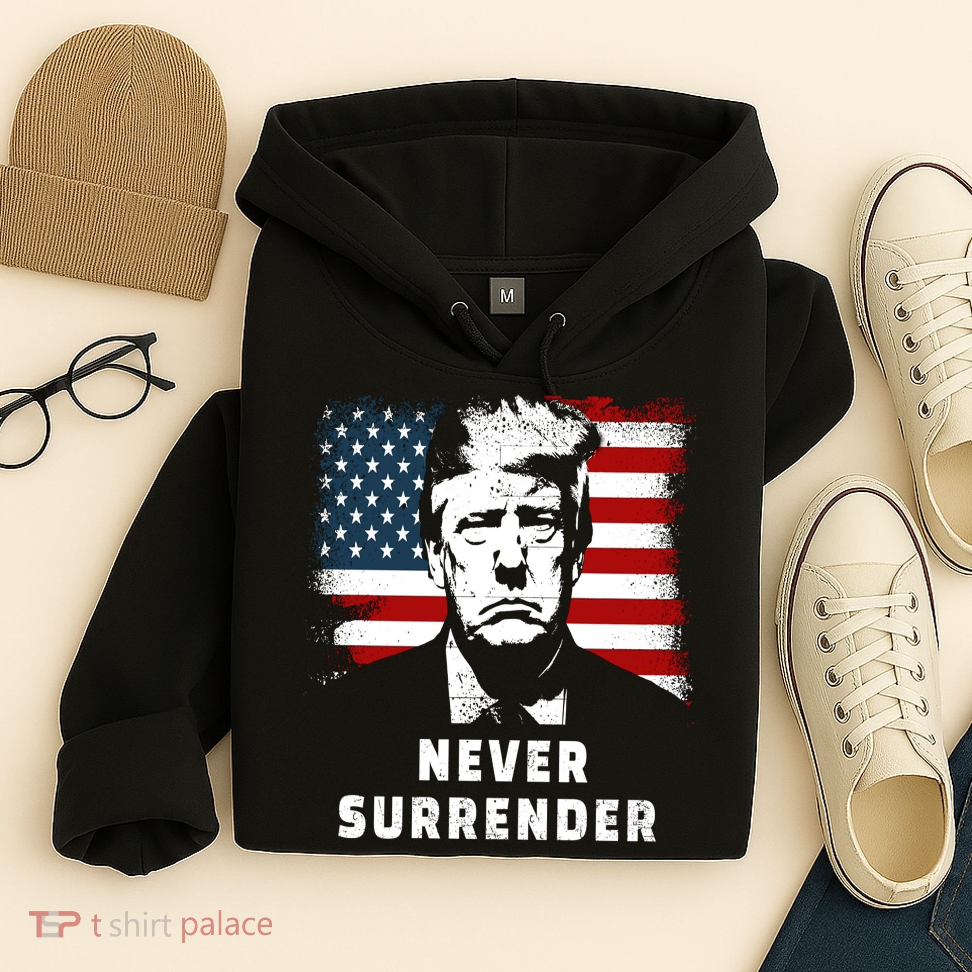 Trump Never Surrender Hoodie