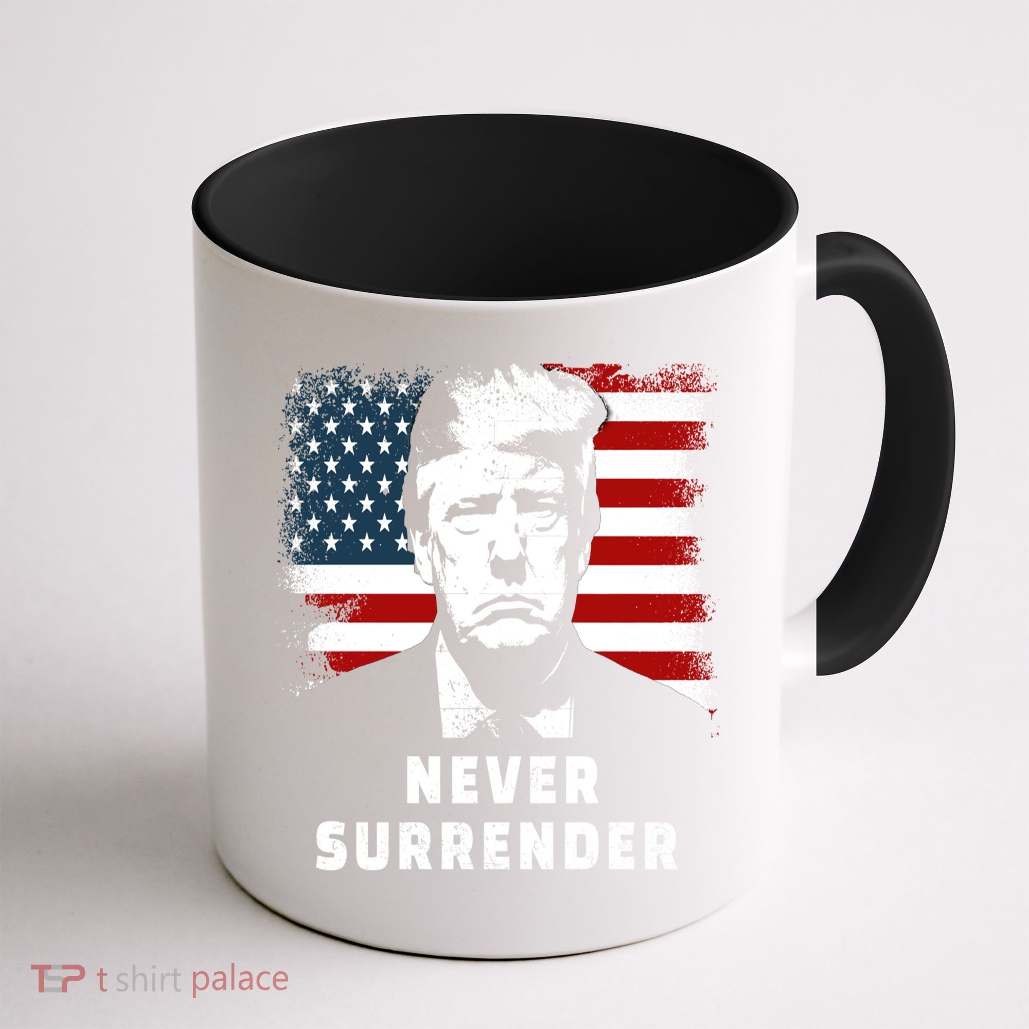 Trump Never Surrender Coffee Mug