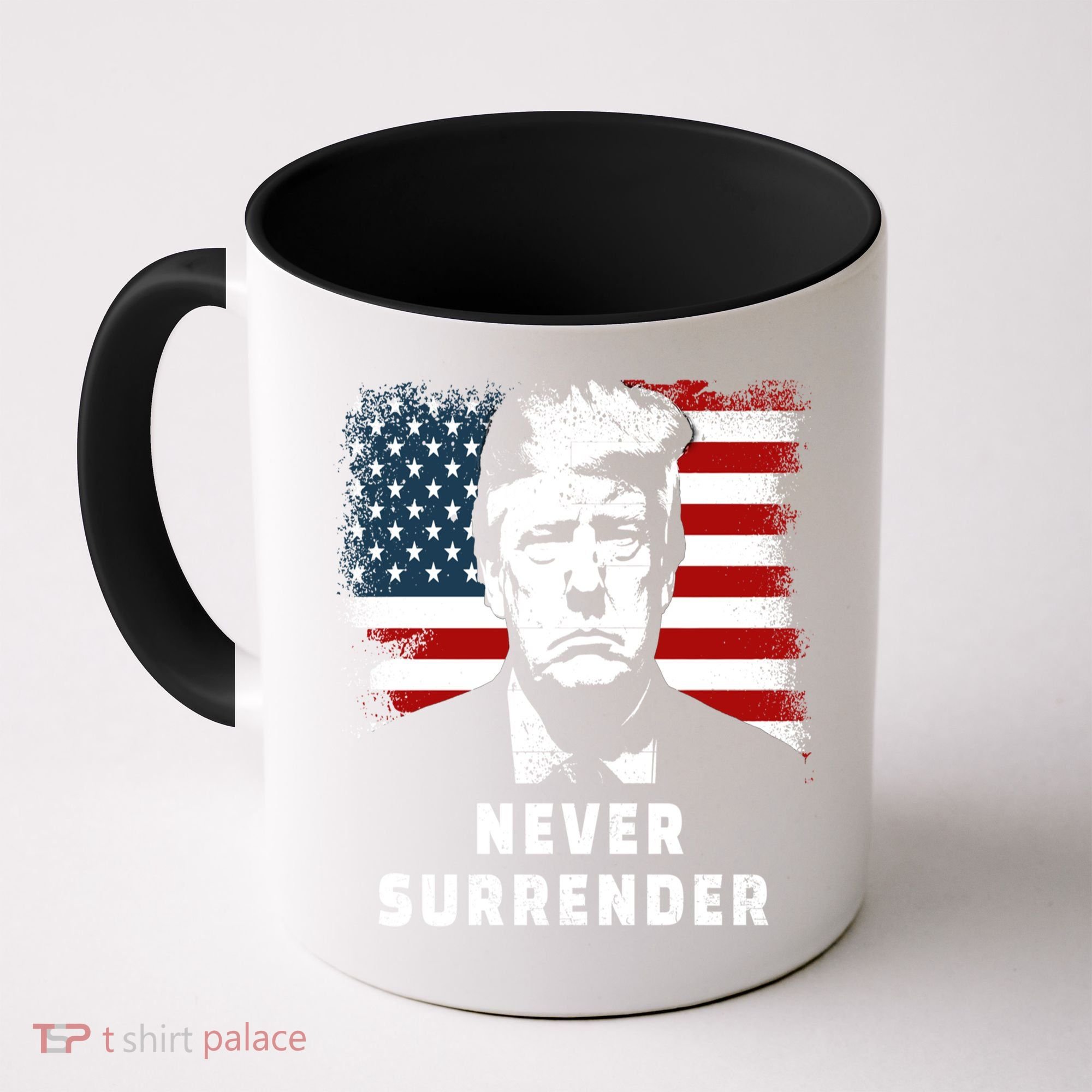 Trump Never Surrender Coffee Mug