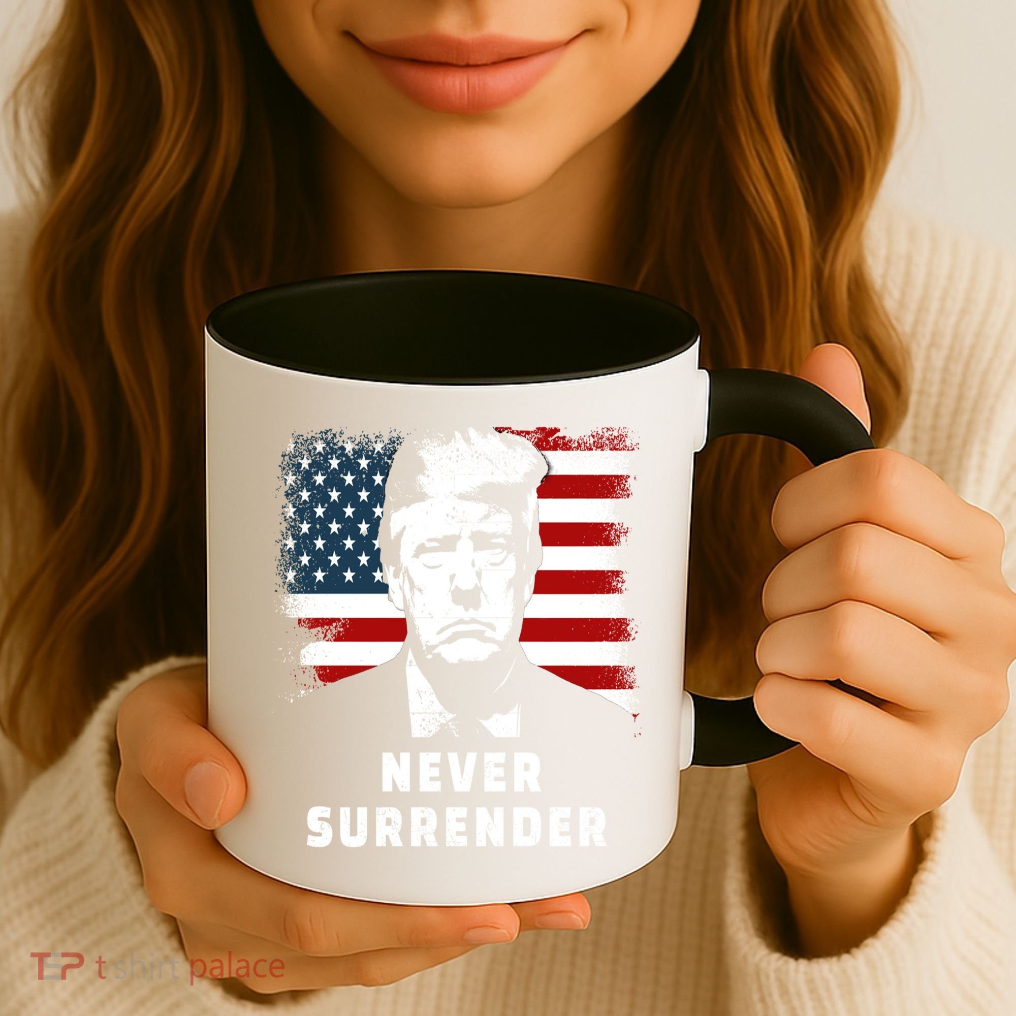 Trump Never Surrender Coffee Mug
