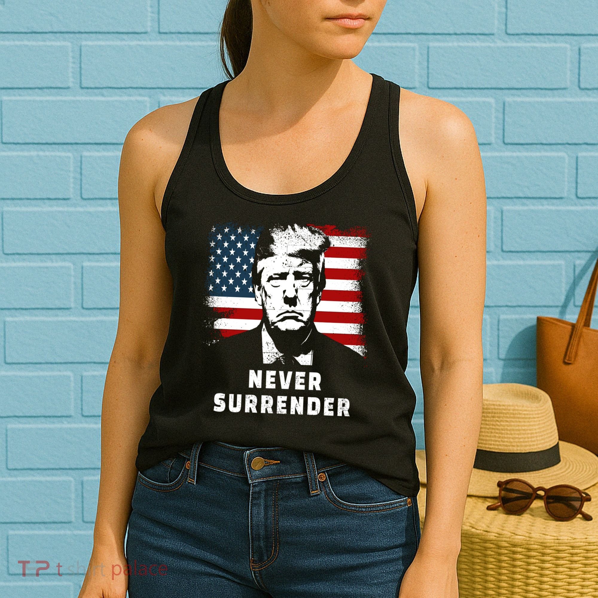 Trump Never Surrender Women's Tank Top