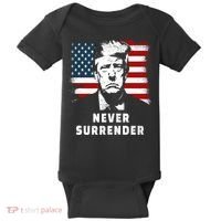 Trump Never Surrender Baby Bodysuit thumb 0