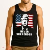 Trump Never Surrender Tank Top thumb 3