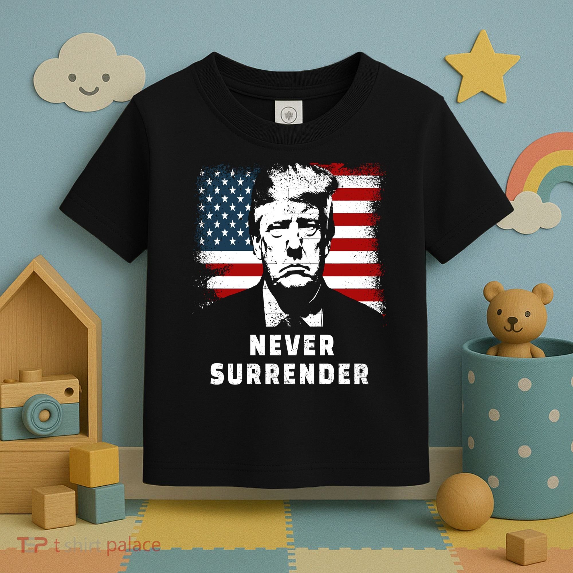 Trump Never Surrender Toddler T-Shirt