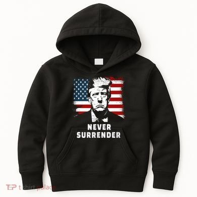 Trump Never Surrender Kids Hoodie