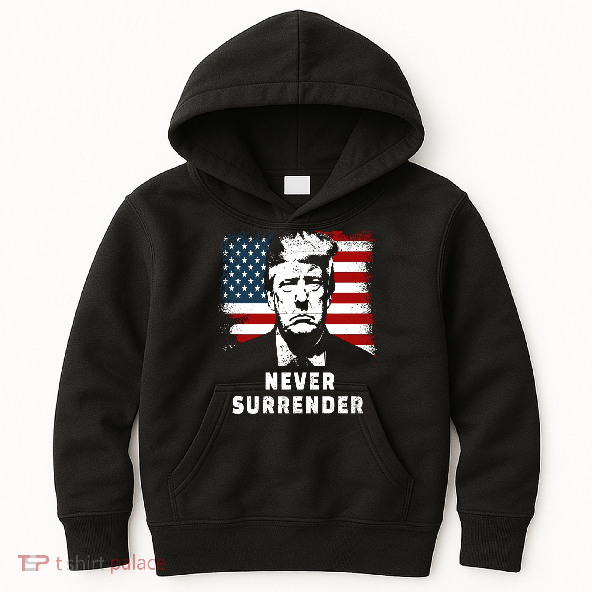 Trump Never Surrender Kids Hoodie