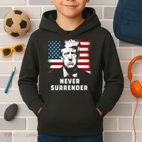 Trump Never Surrender Kids Hoodie thumb 2