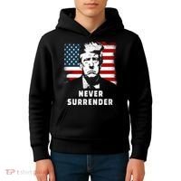 Trump Never Surrender Kids Hoodie thumb 4