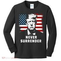 Trump Never Surrender Kids Long Sleeve Shirt thumb 0