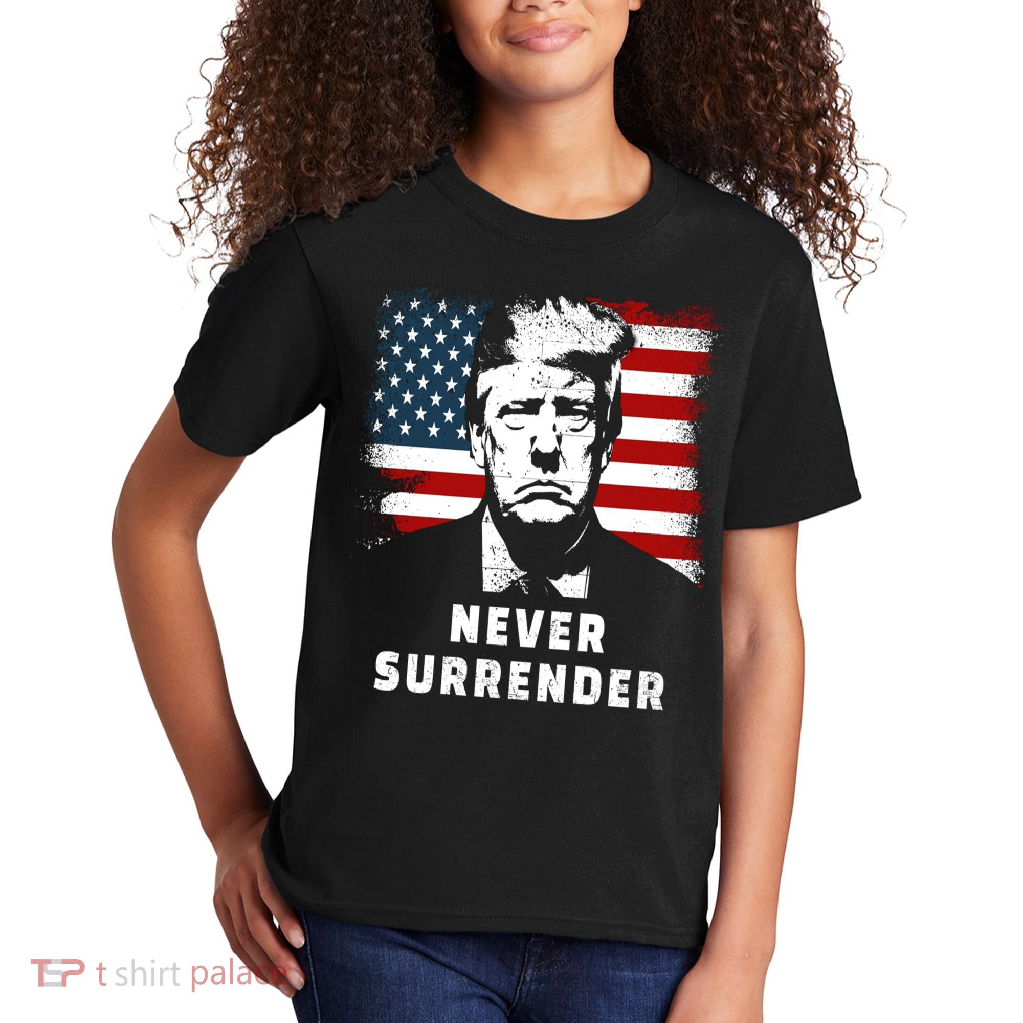 Trump Never Surrender Kids T-Shirt