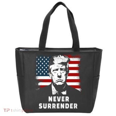 Trump Never Surrender Tote Bag