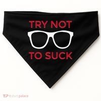 Try Not To Suck Funny Baseball USA-Made Doggie Bandana thumb 0